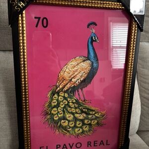 Loteria Home decor wall art #70 EL PAVO REAL